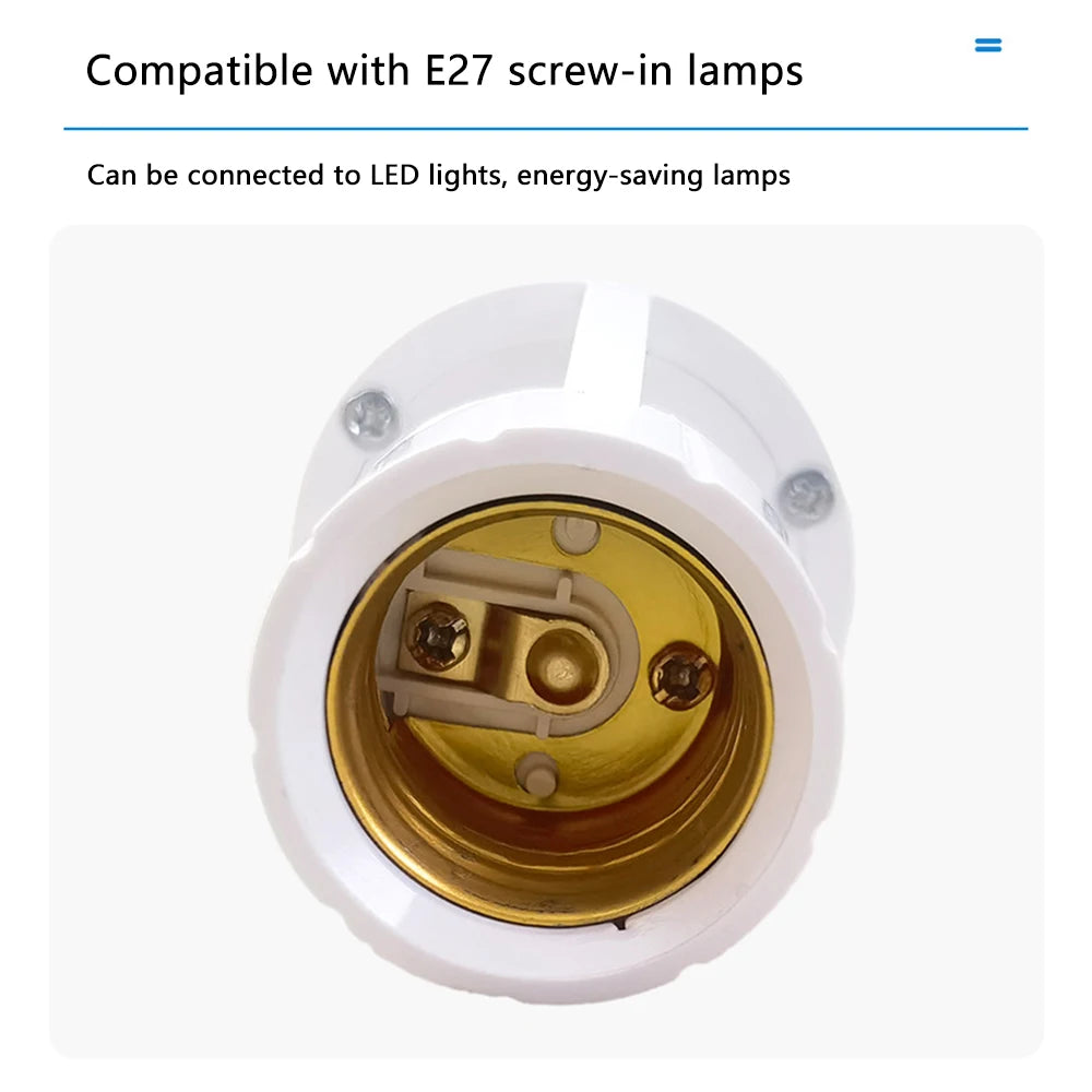 E27 PIR Smart Motion Sensor Light Bulb Holder Induction Sensor Adapter Lamp Base Converter Automatic LED Switch AC 110V 220V