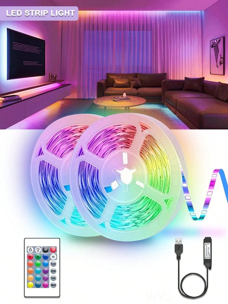 Bluetooth LED Strip Lights Smart SMD 5050 APP Remote Control Flexible Ribbon Diode Lamp Tape TV Backlights Game Room Home Decor