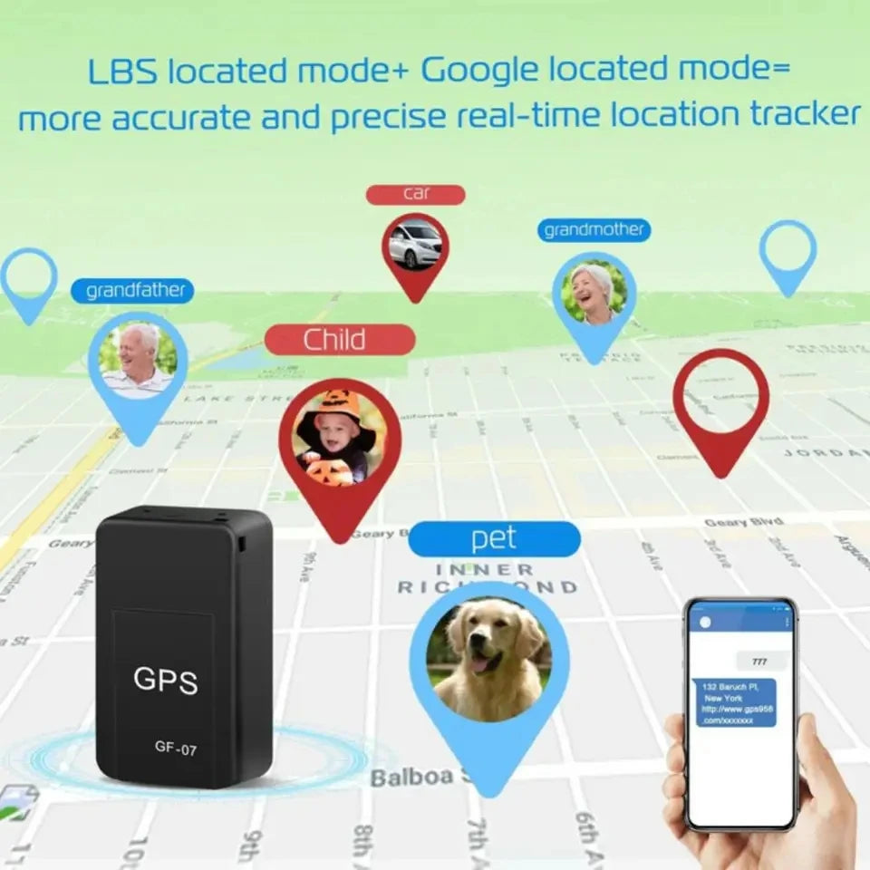 GF07 Magnetic Mini Car Tracker GPS Real TimeTracking Locator Device Magnetic GPS TrackerReal-time Vehicle Locator Pet Tracker